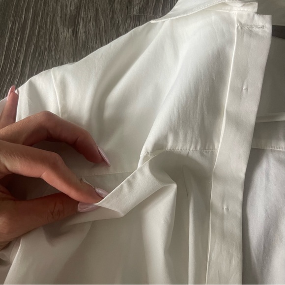 Halston White Button Down Cardigan/Dress NWT - Picture 6 of 9